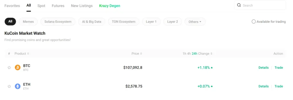 KuCoin Exchange: Panduan Lengkap Trading Kripto di Indonesia kucoin exchange,kucoin sign up,kucoin market,kucoin token,kucoin wallet,kucoin download,kucoin indonesia,download kucoin,kucoin adalah,kcs crypto price,Cara daftar KuCoin,Cara trading di KuCoin,KuCoin login,KuCoin app Indonesia,KuCoin spot trading,KuCoin futures Indonesia,KuCoin margin trading,KuCoin staking,KuCoin KCS (KuCoin Shares),KuCoin referral Indonesia,Biaya trading KuCoin,Cara deposit di KuCoin,Cara withdraw dari KuCoin,KuCoin tanpa verifikasi,Keamanan KuCoin,KuCoin legalitas di Indonesia,KuCoin promo dan bonus,KuCoin exchange terbaik,KuCoin listing koin baru,KuCoin leverage trading,KuCoin trading bot,KuCoin customer service Indonesia Screenshot Fitur KuCoin Exchange: KuCoin listing koin baru. Sourcee: kucoin.com