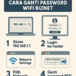 Cara Ganti Password WiFi Biznet. Image generated by AI