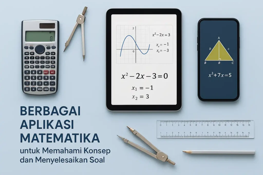 Berbagai Aplikasi Matematika untuk Memahami Konsep dan Menyelesaikan Soal aplikasi matematika,aplikasi untuk mengerjakan soal matematika,aplikasi menjawab soal matematika Berbagai Aplikasi Matematika untuk Memahami Konsep dan Menyelesaikan Soal. Image generated by AI