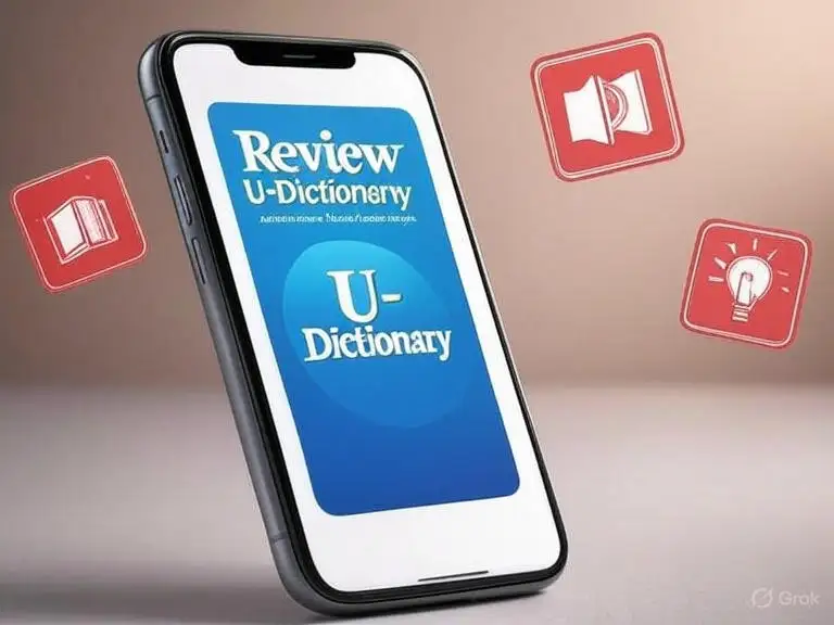 Review U-Dictionary: Aplikasi Kamus Inggris–Indonesia dengan Fitur Belajar Interaktif U-Dictionary, kamus offline terbaik, aplikasi belajar bahasa inggris, translate edukatif, aplikasi translate dengan kamera, input suara, translate cepat android Ilustrasi Review U-Dictionary. Image generated by AI: Grok