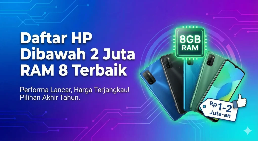 Daftar HP Dibawah 2 Juta RAM 8 Terbaik